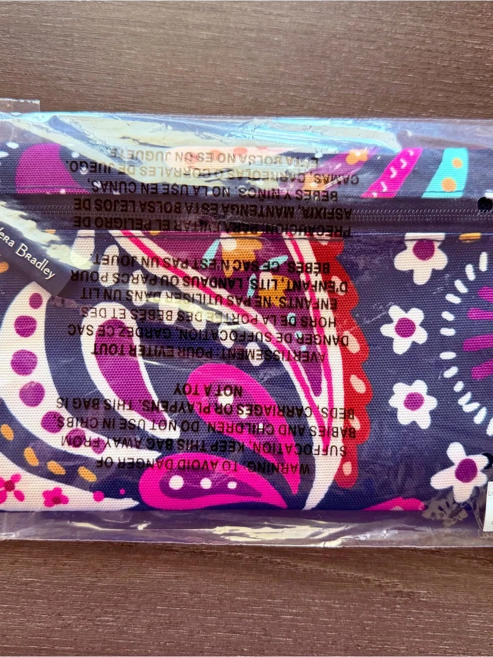 Vera Bradley Lighten Up Pencil Pouch Painted Paisley NWT